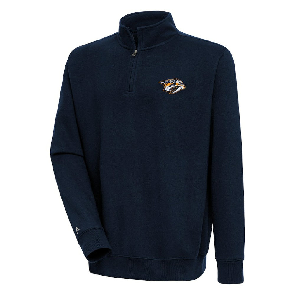 Nashville Predators Antigua Victory Quarter-Zip Pullover Top