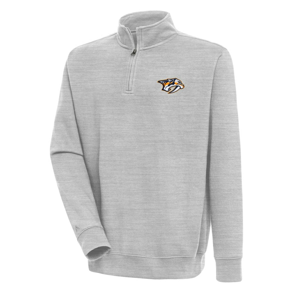 Nashville Predators Antigua Victory Quarter-Zip Pullover Top
