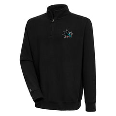 San Jose Sharks Antigua Victory Quarter-Zip Pullover Top