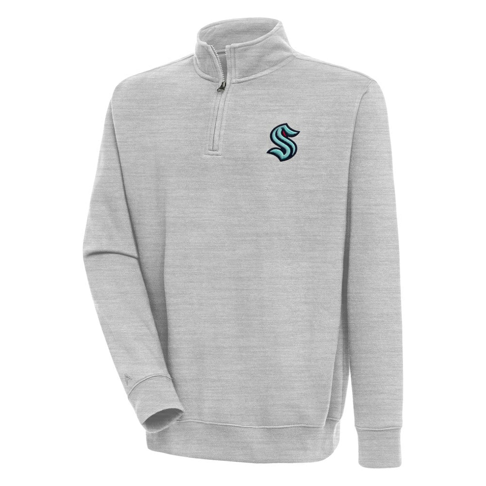 Seattle Kraken Antigua Victory Quarter-Zip Pullover Top
