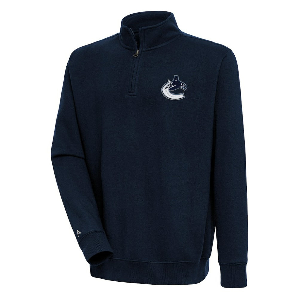 Vancouver Canucks Antigua Victory Quarter-Zip Pullover Top