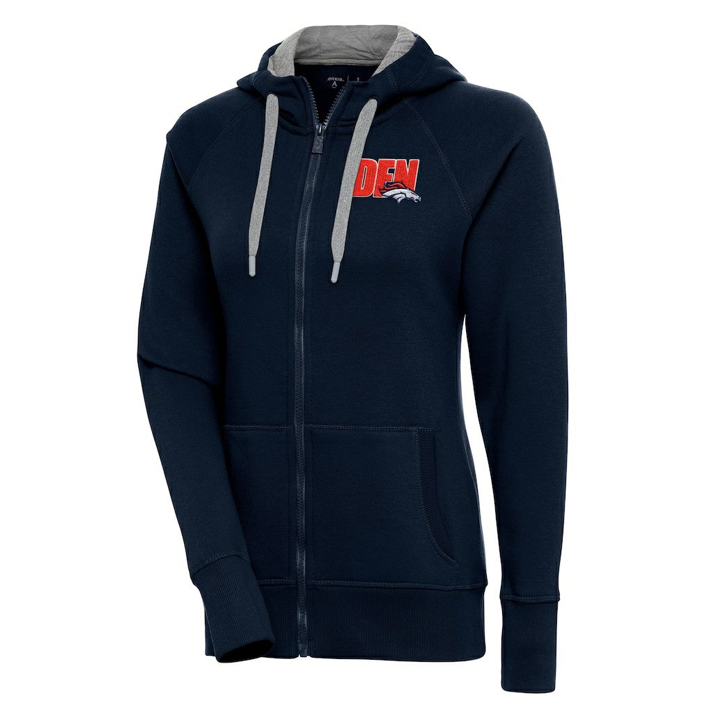 NFL Denver Broncos Antigua Women's Victory Full-Zip Hoodie