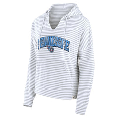 NFL Tennessee Titans Women's Striped Notch Neck Pullover Hoodie