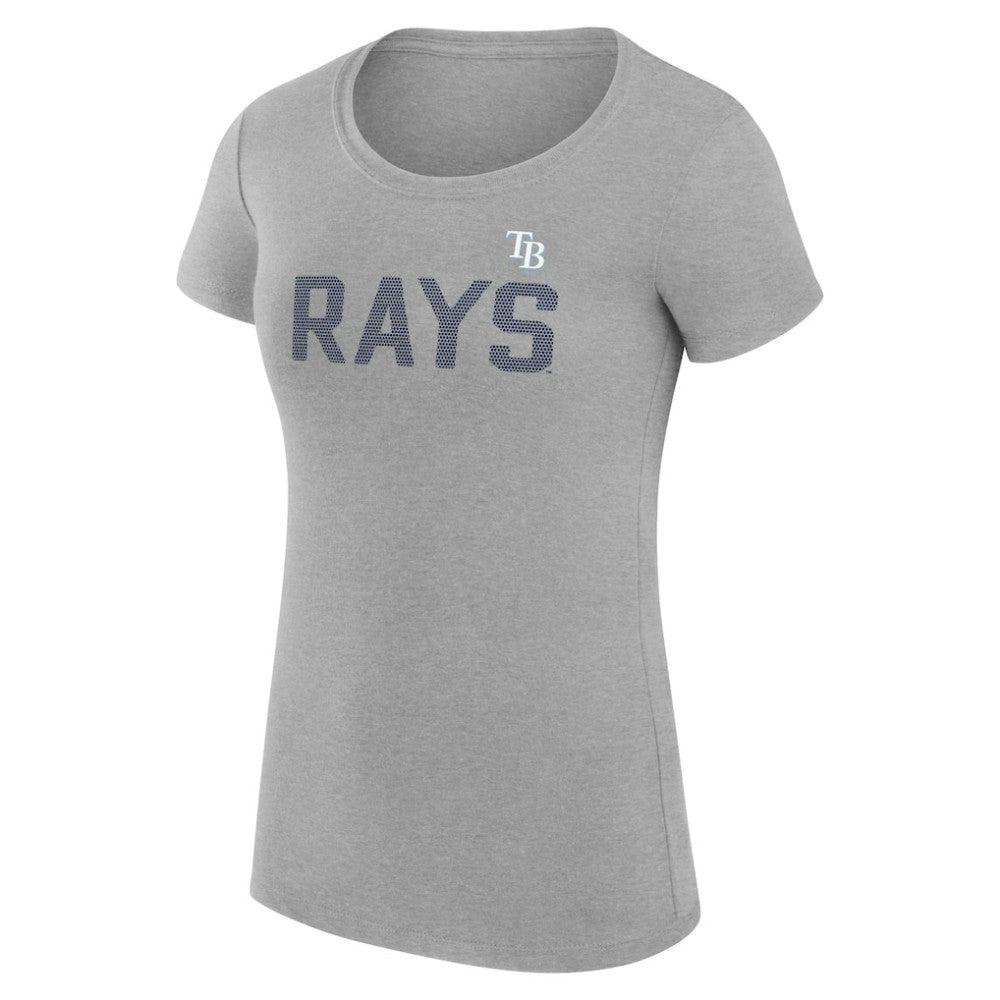 Tampa Bay Rays G-III 4Her by Carl Banks Women's Super-Slim Fit Lightweight Dot Print T-Shirt - Gray