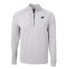 NFL Carolina Panthers Cutter & Buck Big & Tall Adapt Eco Knit Quarter-Zip Pullover Top