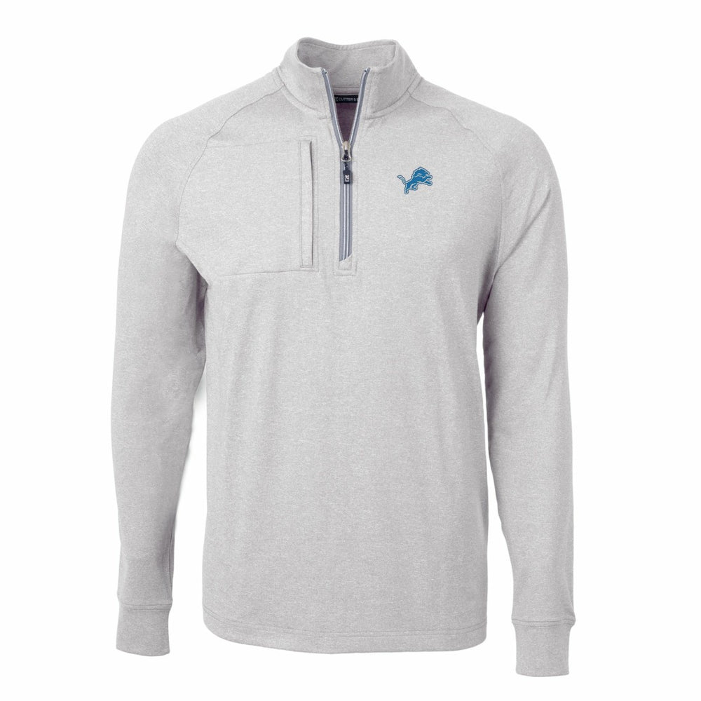 NFL Detroit Lions Cutter & Buck Big & Tall Adapt Eco Knit Quarter-Zip Pullover Top