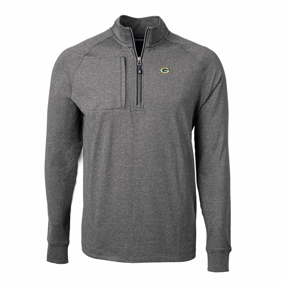 NFL Green Bay Packers Cutter & Buck Big & Tall Adapt Eco Knit Quarter-Zip Pullover Top