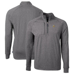 NFL Minnesota Vikings Cutter & Buck Big & Tall Adapt Eco Knit Quarter-Zip Pullover Top