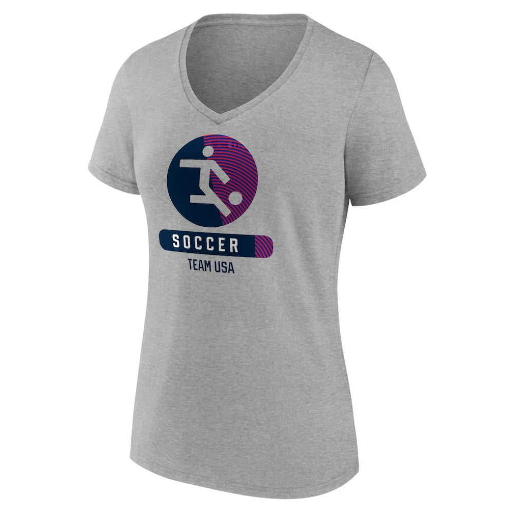 US Soccer Women's Radiating Victory V-Neck T-Shirt / Soccer Discount