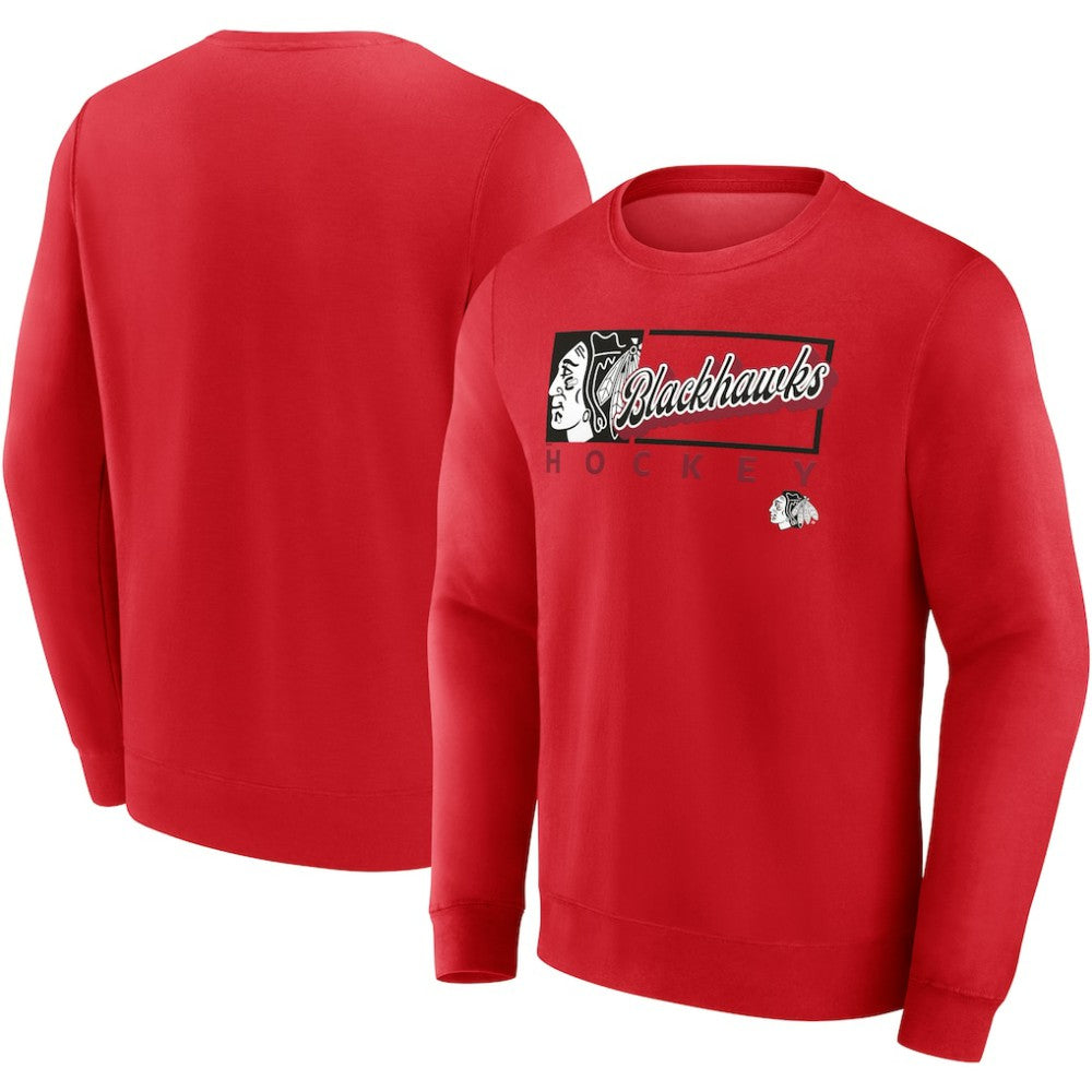Chicago Blackhawks Fanatics Focus Fleece Pullover Sweatshirt