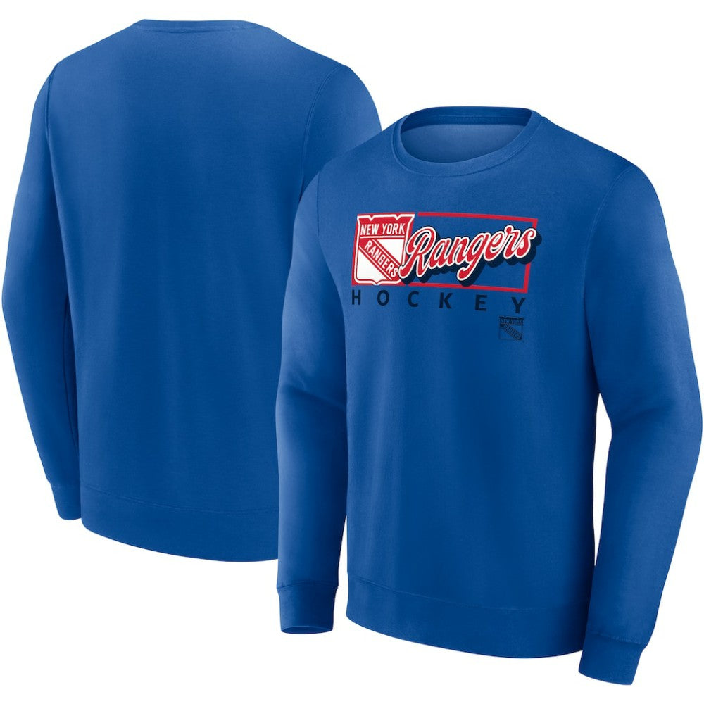 New York Rangers Fanatics Focus Fleece Pullover Sweatshirt