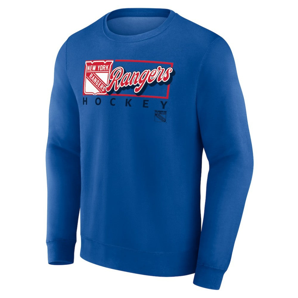 New York Rangers Fanatics Focus Fleece Pullover Sweatshirt