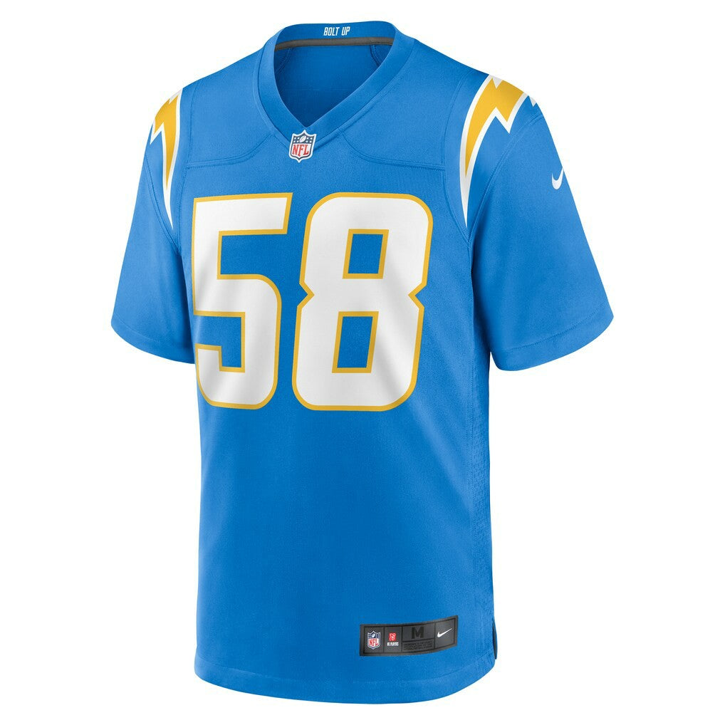 NFL Los Angeles Chargers Tae Crowder  Team Game Jersey