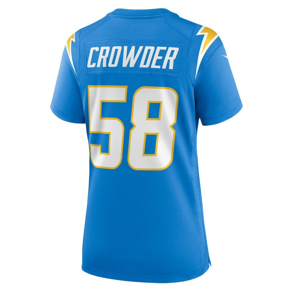 NFL Los Angeles Chargers Tae Crowder  Women's Team Game Jersey