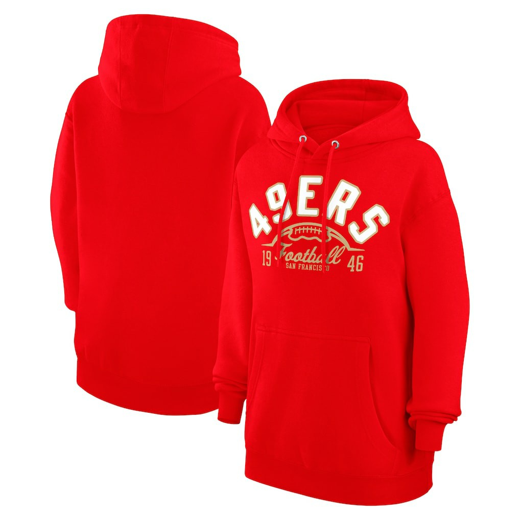 NFL San Francisco 49ers Starter Unisex Half Ball Team Fleece Pullover Hoodie