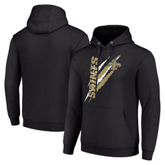NFL New Orleans Saints Starter Unisex Color Scratch Fleece Pullover Hoodie