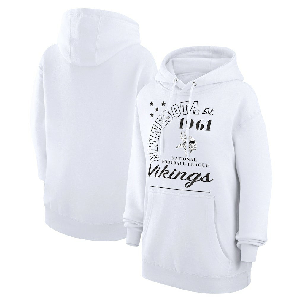 NFL Minnesota Vikings Starter Unisex Arch Team Fleece Pullover Hoodie