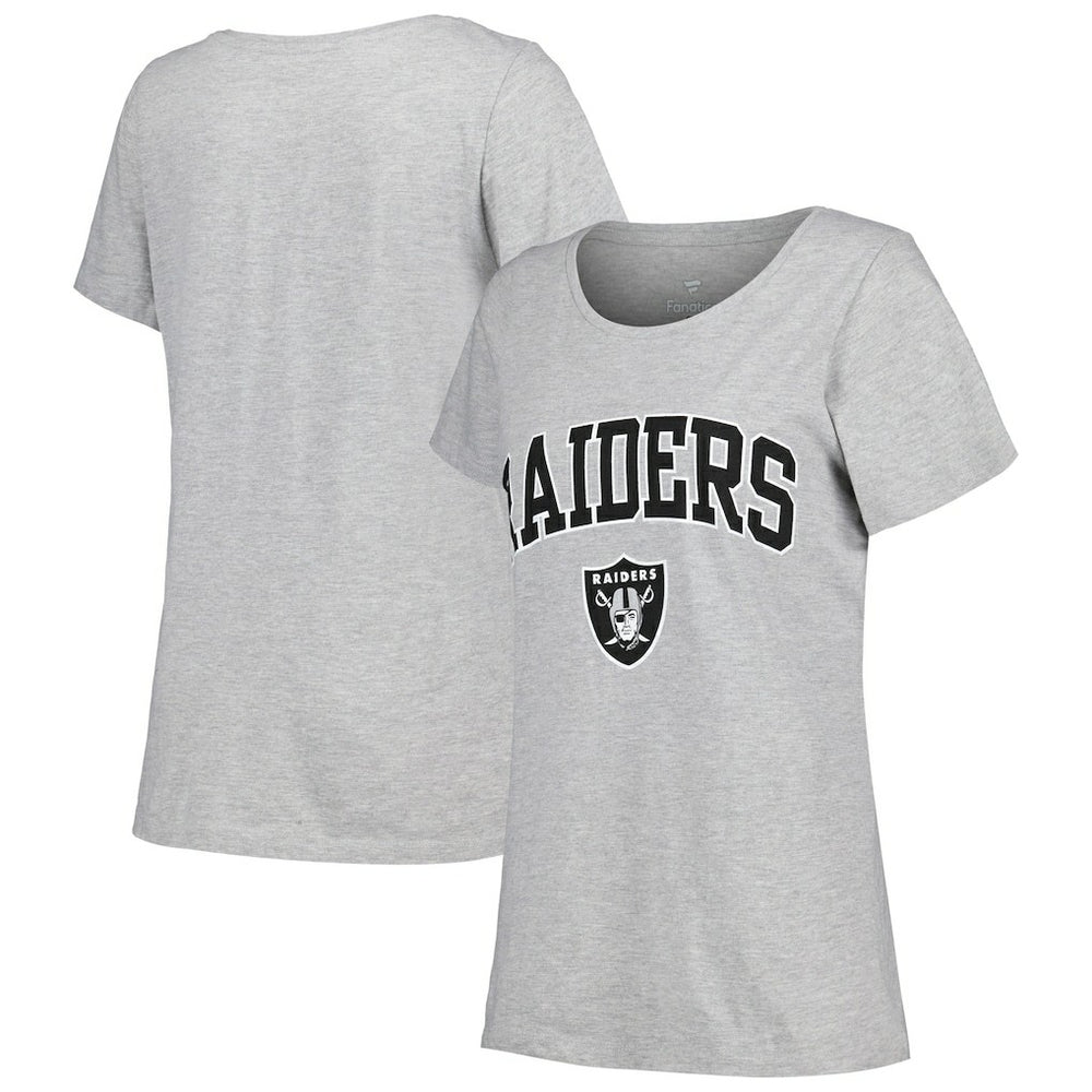 NFL Las Vegas Raiders Women's Plus Size Arch Over Logo T-Shirt