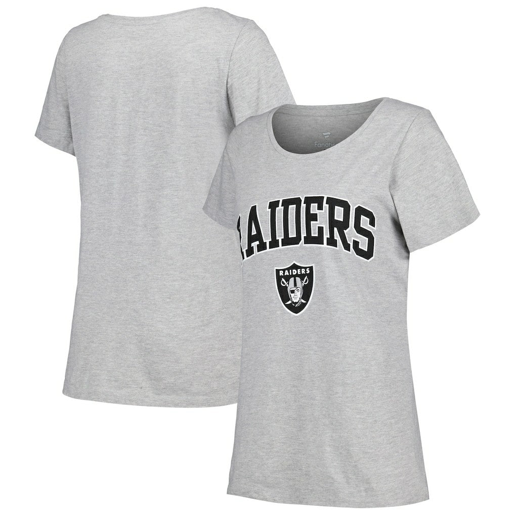 NFL Las Vegas Raiders Women's Plus Size Arch Over Logo T-Shirt