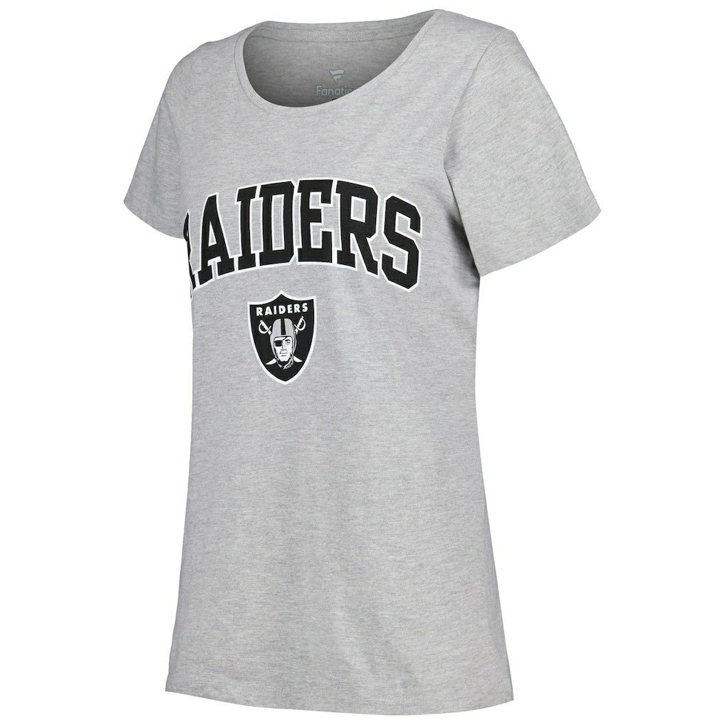 NFL Las Vegas Raiders Women's Plus Size Arch Over Logo T-Shirt