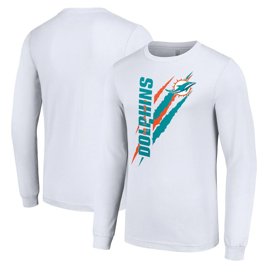 NFL Miami Dolphins Starter Color Scratch Long Sleeve T-Shirt