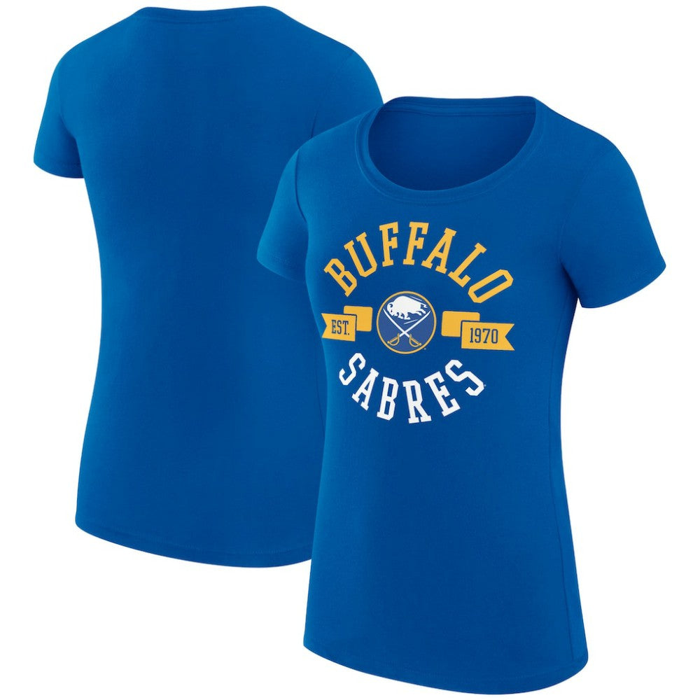 Buffalo Sabres G-III 4Her by Carl Banks Women's Super-Slim Fit Lightweight City Graphic Sport Crewneck T-Shirt