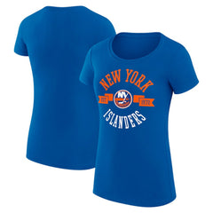 New York Islanders G-III 4Her by Carl Banks Women's Super-Slim Fit Lightweight City Graphic Sport Crewneck T-Shirt