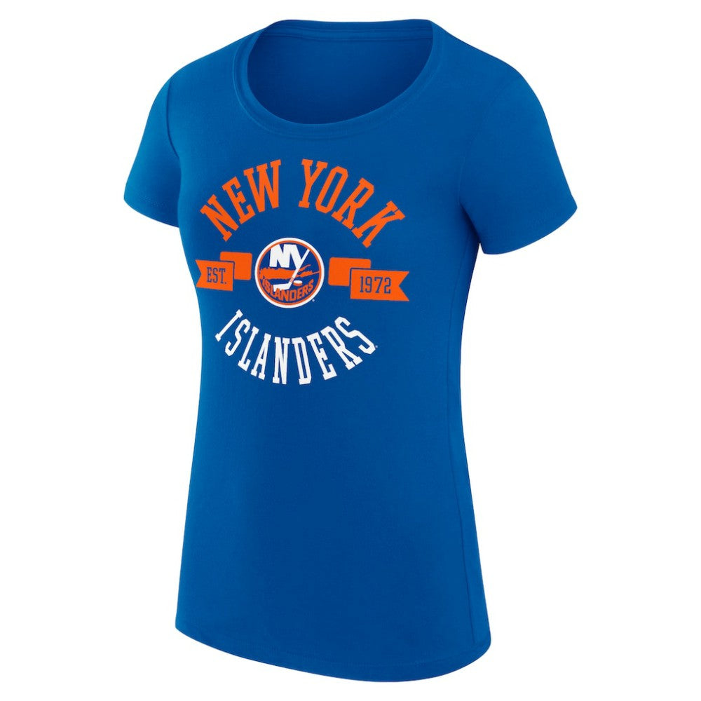 New York Islanders G-III 4Her by Carl Banks Women's Super-Slim Fit Lightweight City Graphic Sport Crewneck T-Shirt