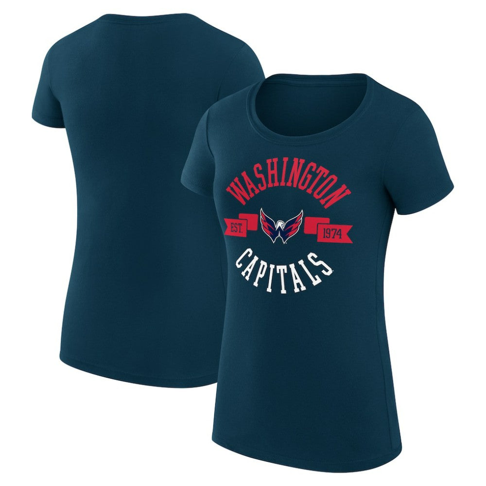 Washington Capitals G-III 4Her by Carl Banks Women's Super-Slim Fit Lightweight City Graphic Sport Crewneck T-Shirt