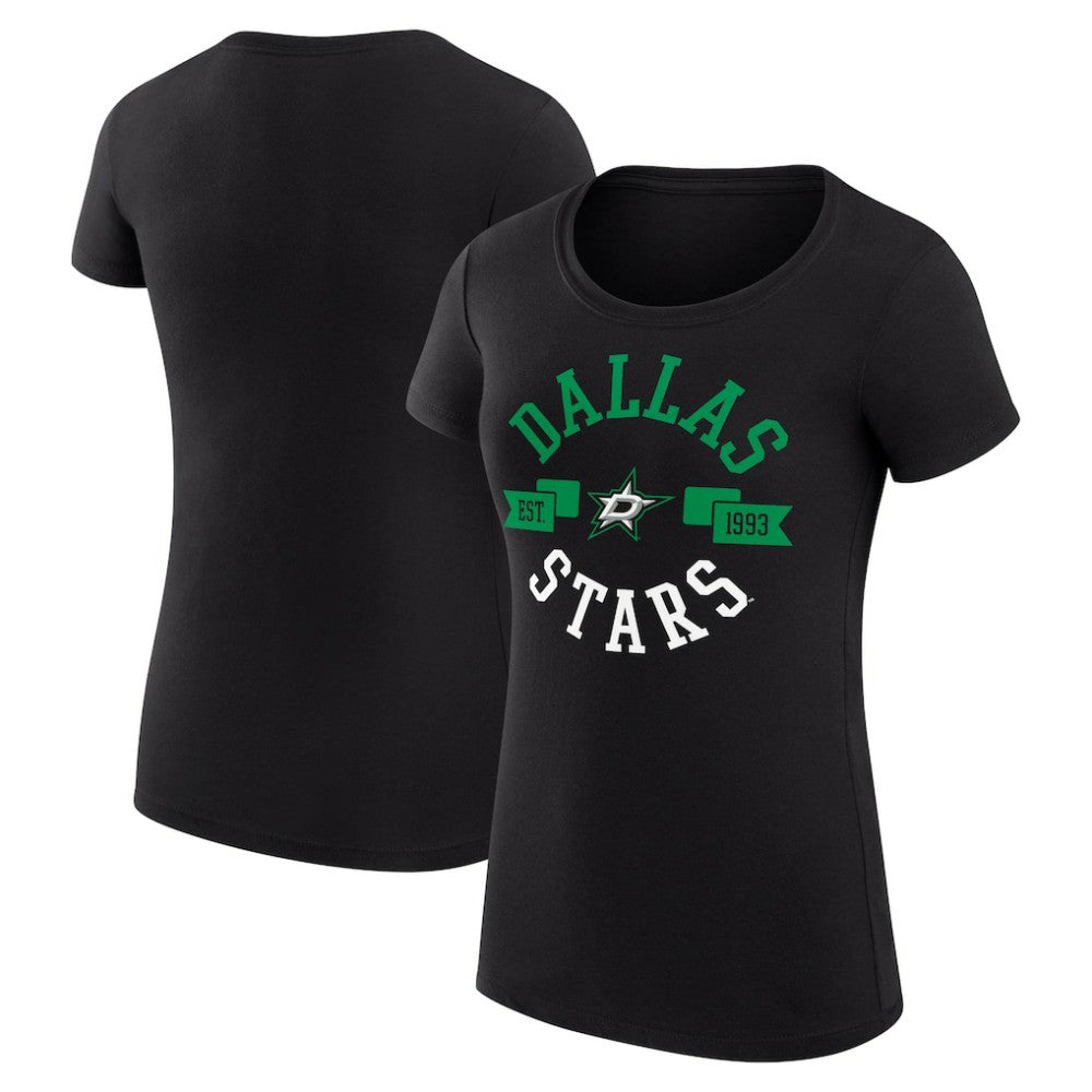 Dallas Stars G-III 4Her by Carl Banks Women's Super-Slim Fit Lightweight City Graphic Sport Crewneck T-Shirt
