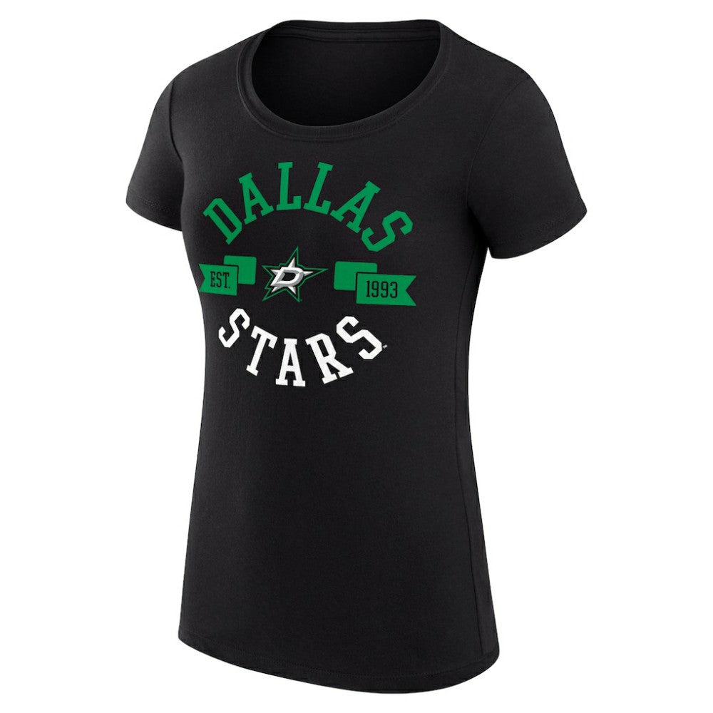 Dallas Stars G-III 4Her by Carl Banks Women's Super-Slim Fit Lightweight City Graphic Sport Crewneck T-Shirt