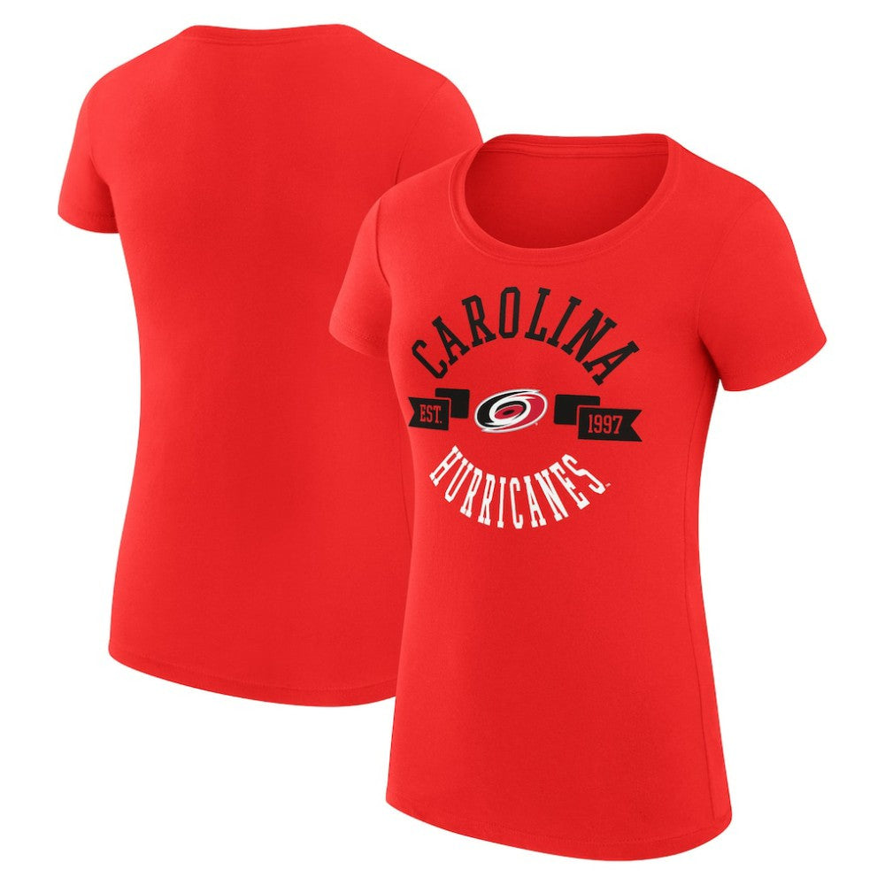 Carolina Hurricanes G-III 4Her by Carl Banks Women's Super-Slim Fit Lightweight City Graphic Sport Crewneck T-Shirt
