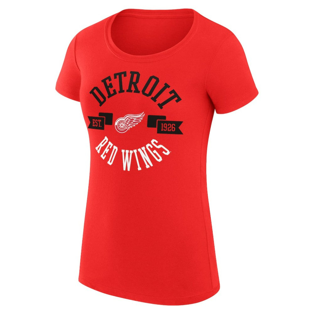 Detroit Red Wings G-III 4Her by Carl Banks Women's Super-Slim Fit Lightweight City Graphic Sport Crewneck T-Shirt
