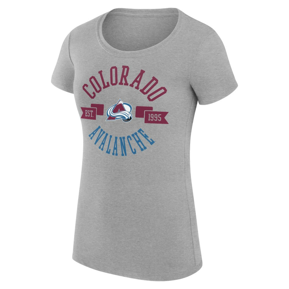 Colorado Avalanche G-III 4Her by Carl Banks Women's Super-Slim Fit Lightweight City Graphic Sport Crewneck T-Shirt