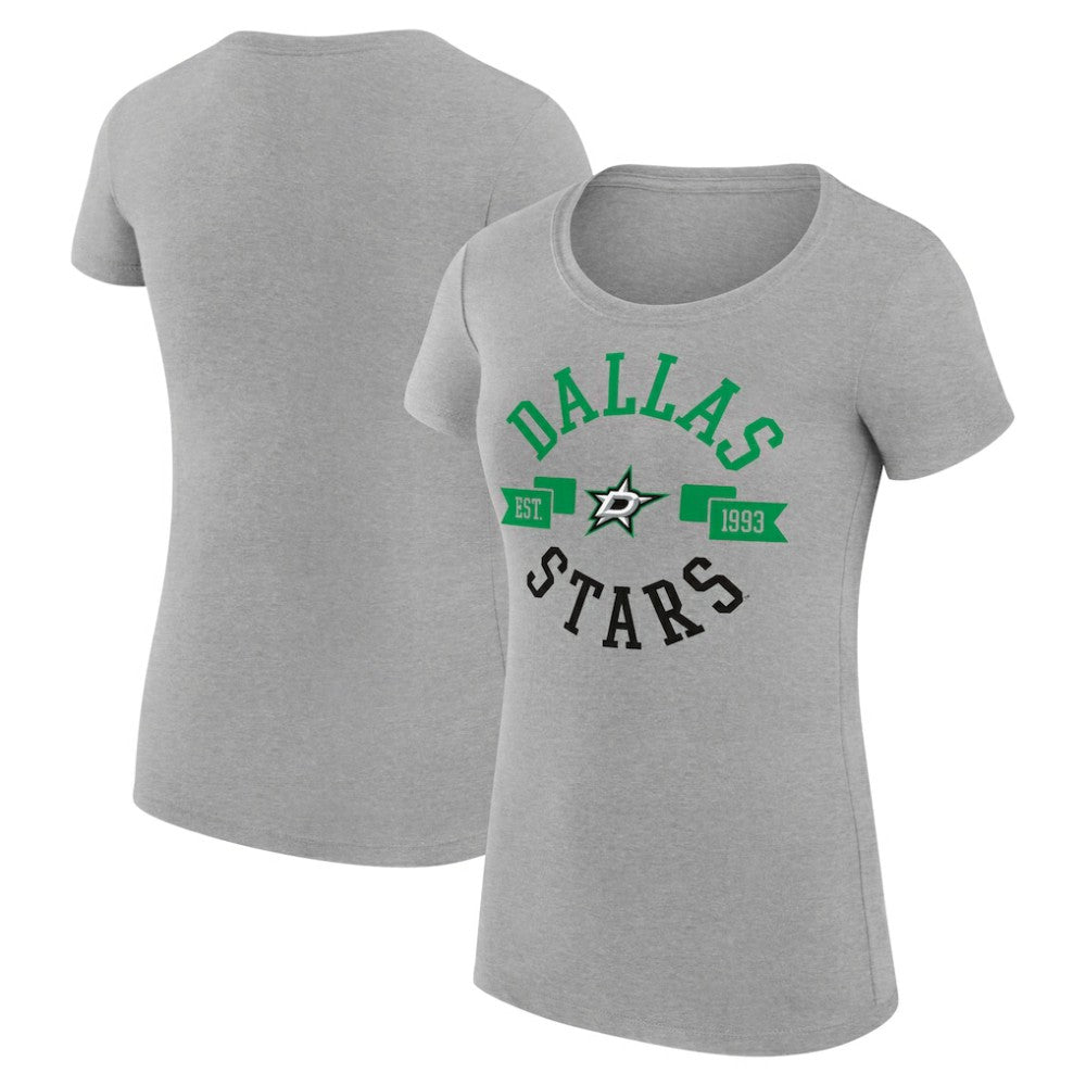Dallas Stars G-III 4Her by Carl Banks Women's Super-Slim Fit Lightweight City Graphic Sport Crewneck T-Shirt
