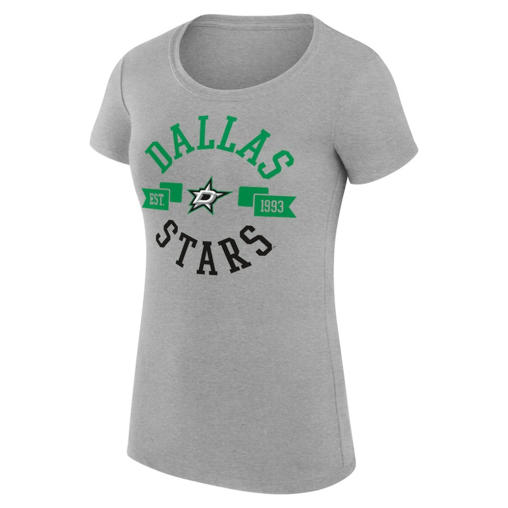 Dallas Stars G-III 4Her by Carl Banks Women's Super-Slim Fit Lightweight City Graphic Sport Crewneck T-Shirt