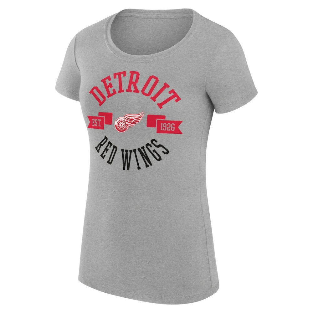 Detroit Red Wings G-III 4Her by Carl Banks Women's Super-Slim Fit Lightweight City Graphic Sport Crewneck T-Shirt