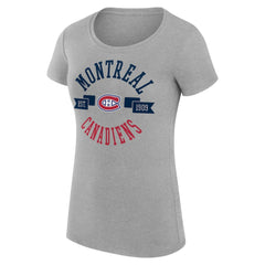Montreal Canadiens G-III 4Her by Carl Banks Women's Super-Slim Fit Lightweight City Graphic Sport Crewneck T-Shirt