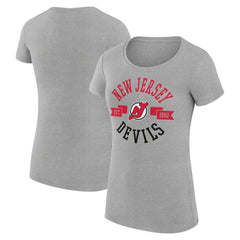New Jersey Devils G-III 4Her by Carl Banks Women's Super-Slim Fit Lightweight City Graphic Sport Crewneck T-Shirt