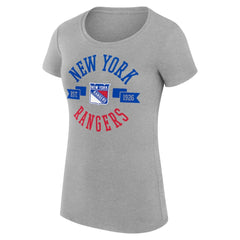 New York Rangers G-III 4Her by Carl Banks Women's Super-Slim Fit Lightweight City Graphic Sport Crewneck T-Shirt