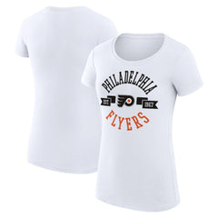 Philadelphia Flyers G-III 4Her by Carl Banks Women's Super-Slim Fit Lightweight City Graphic Sport Crewneck T-Shirt