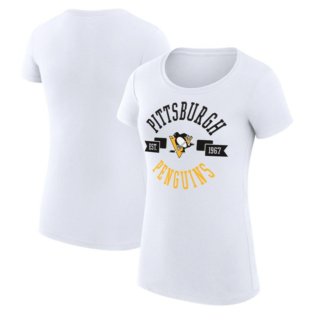 Pittsburgh Penguins G-III 4Her by Carl Banks Women's Super-Slim Fit Lightweight City Graphic Sport Crewneck T-Shirt