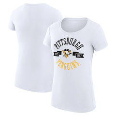 Pittsburgh Penguins G-III 4Her by Carl Banks Women's Super-Slim Fit Lightweight City Graphic Sport Crewneck T-Shirt