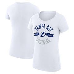 Tampa Bay Lightning G-III 4Her by Carl Banks Women's Super-Slim Fit Lightweight City Graphic Sport Crewneck T-Shirt