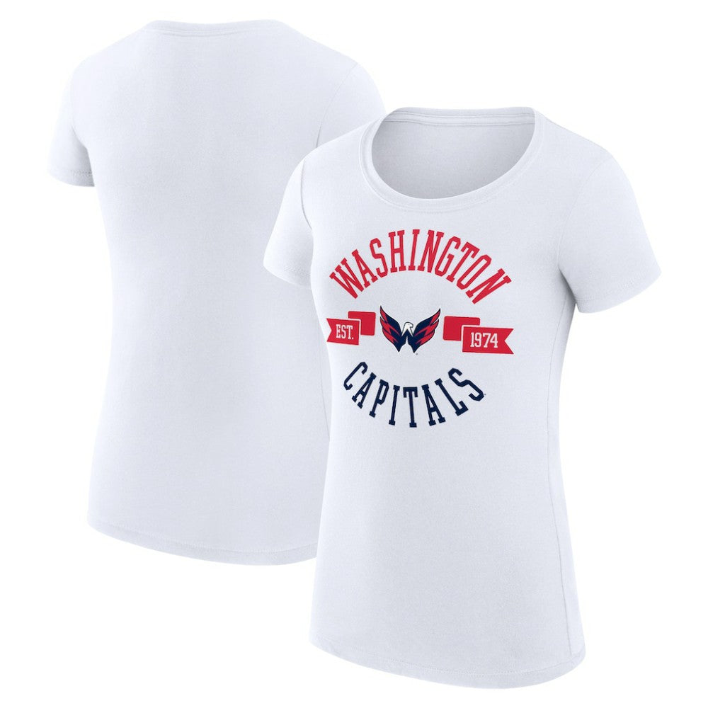 Washington Capitals G-III 4Her by Carl Banks Women's Super-Slim Fit Lightweight City Graphic Sport Crewneck T-Shirt