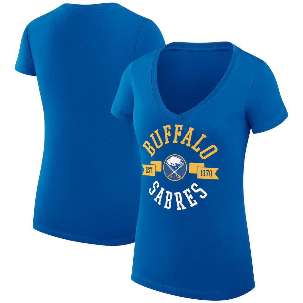 Buffalo Sabres G-III 4Her by Carl Banks Women's Super-Slim Fit Lightweight City Graphic V-Neck T-Shirt