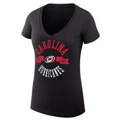 Carolina Hurricanes G-III 4Her by Carl Banks Women's Super-Slim Fit Lightweight City Graphic V-Neck T-Shirt