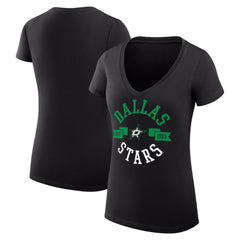 Dallas Stars G-III 4Her by Carl Banks Women's Super-Slim Fit Lightweight City Graphic V-Neck T-Shirt