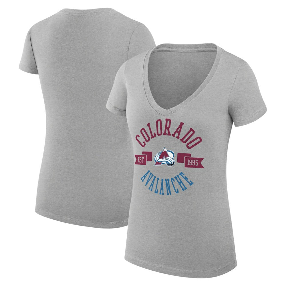Colorado Avalanche G-III 4Her by Carl Banks Women's Super-Slim Fit Lightweight City Graphic V-Neck T-Shirt