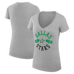 Dallas Stars G-III 4Her by Carl Banks Women's Super-Slim Fit Lightweight City Graphic V-Neck T-Shirt